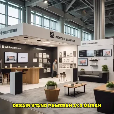 desain stand pameran 3x3 murah